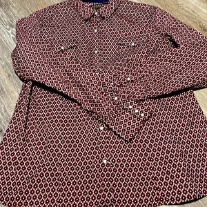 Red and Black button down